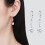 Γυναικεία σκουλαρίκια Lever Back, κρεμαστά με κυβικό ζιρκόνιο και δάκρυ, ασήμι 925, 3