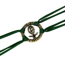 Elegant Medieval Girdle Belt With Leaf Motif Adjustable-bronze