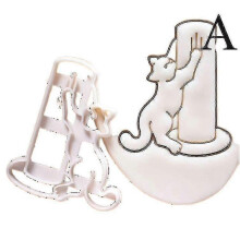 (A) 1/3pcs Cat Cookie Cutters Kitty Butt Shape Diy Biscuit Cookie Mold Stamp Bakeware