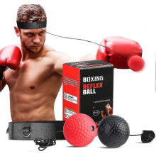 Boxing Reflex Training Balls,speed Fitness Ball with Adjustable Headband - DD