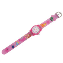 Children Pink Waterproof PVC Quartz Watch with 30mAh Battery