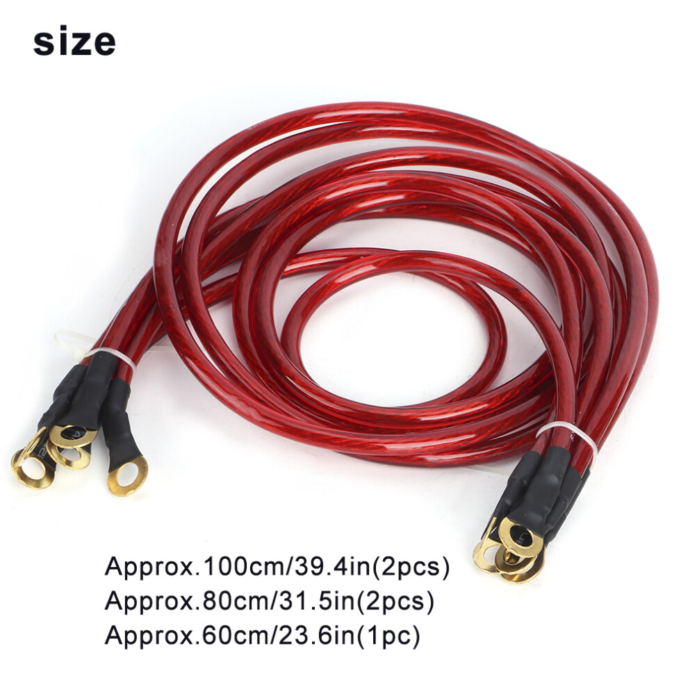 Universal 5-Point Car Grounding Wire Kit | Pvc, 100Cm/80Cm/60Cm 7891392479955