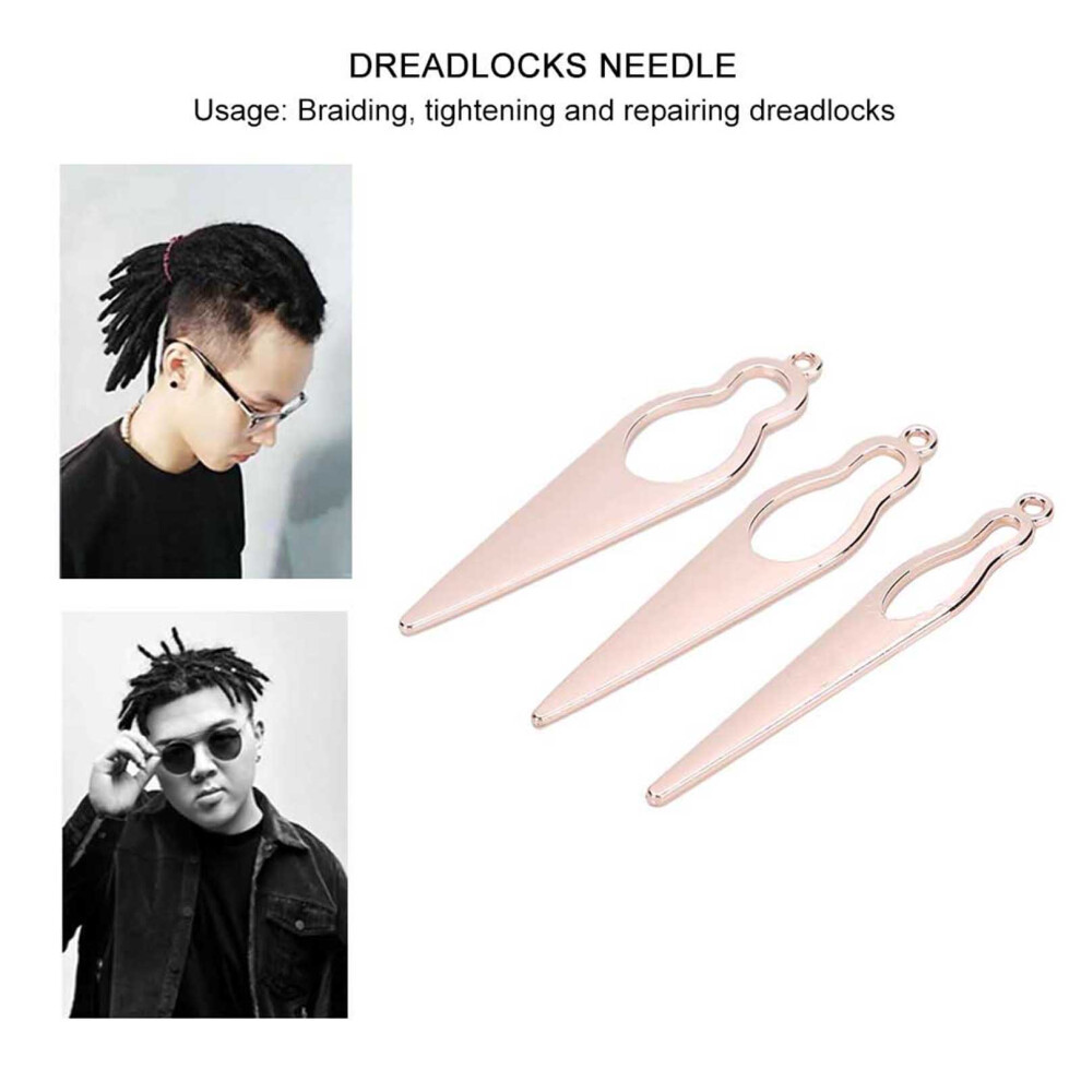Rose Gold Dreadlocks Needle Crochet Tool for Braiding & Repair Alloy