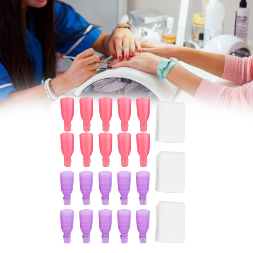Portable Nail Polish Remover Clip Wrap Set
