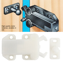 6 Sets Nylon Self Locking Drawer Latches – White, 6 x 4 x 1.8 cm
