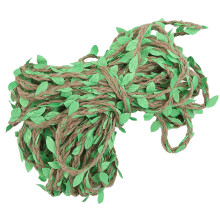 10m Artificial Leaf Ribbon Garland Hemp Rope DIY Decoration Fruit Green