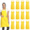 (Yellow) 12 Pack Plain Bib Aprons With 2 Pockets - Black Unisex Commercial Apron Bulk 1