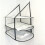 Foldable 3 Layer Hanging Storage Basket Nylon-Black and white 6