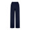 Women HighWide Leg Pants Drawstring Side Slit-Navy Blue M 5