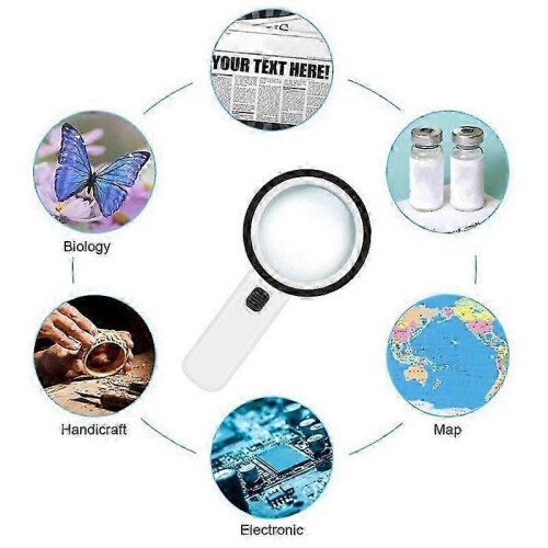 Hand-Held 30X High Magnification Magnifier with 12 LED Lamp Beads 2