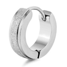 Örhängen med gångjärn för vardagsstil, unisexörhängen i titanstål med satinfinish, huggie-örhängen med klassisk design och särprägel