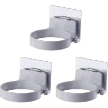 3-pack Wall Mount Hair Dryer Mounting Bracket (grey) - Pjun