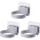 3-pack Wall Mount Hair Dryer Mounting Bracket (grey) - Pjun 1