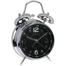 4" Metal Twin Bell Alarm Clock Bedside Easy Setting Loud Battery Operated Travel - PJ