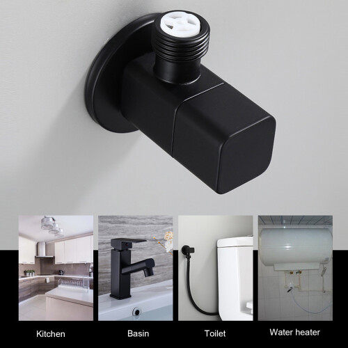 Bathroom Angle Valve Black G1/2