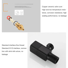 G1/2 Black Mixer Stop Valve