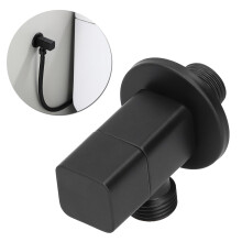 G1/2 Angle Stop Valve Black