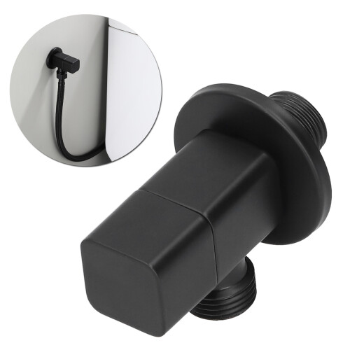 G1/2 Angle Stop Valve Black