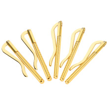 5Pcs Steel Money Clips 80mm Brass Spring Wallet Accessory Gold