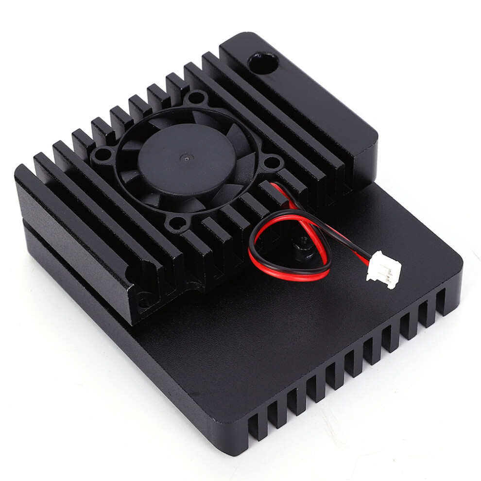 Aluminum Alloy Case Shell With Cooling Fan For Nanopi R2s, Black 8371392466920