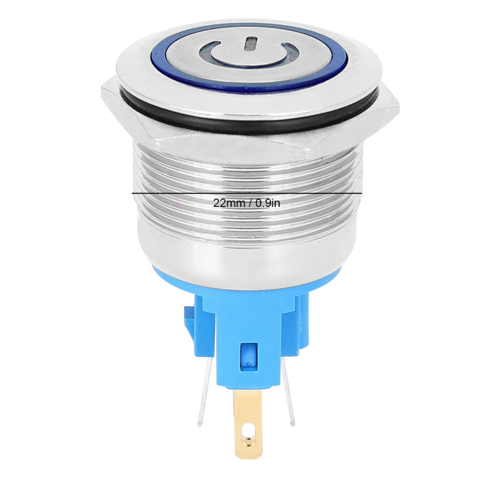2x 22mm AC220V 6-Pin IP65 Reset Push Button