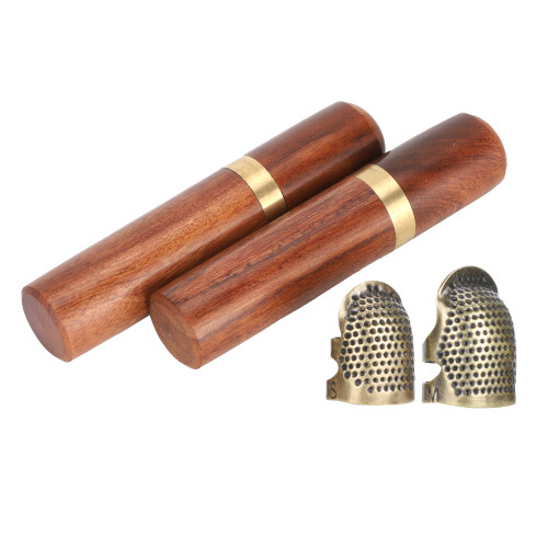 Double Hole Needle & Metal Thimble Sewing Tools Kit, Multiple Sizes 1