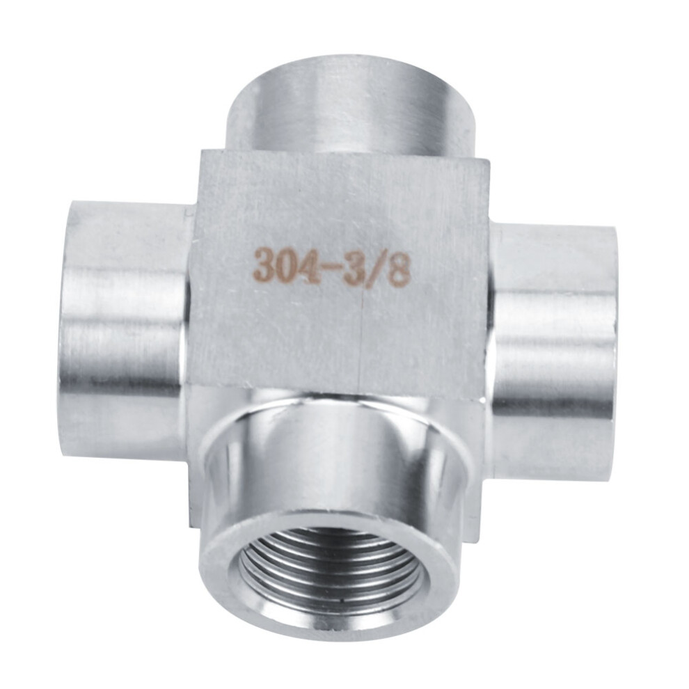 304 Stainless Steel 4-Way G3/8 Thread Pipe Fitting Connector Adapter 8411392484781
