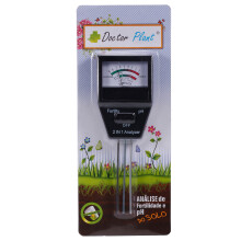 2-in-1 Soil pH & Fertility Meter - Compact Garden, Farm, Lawn Tester