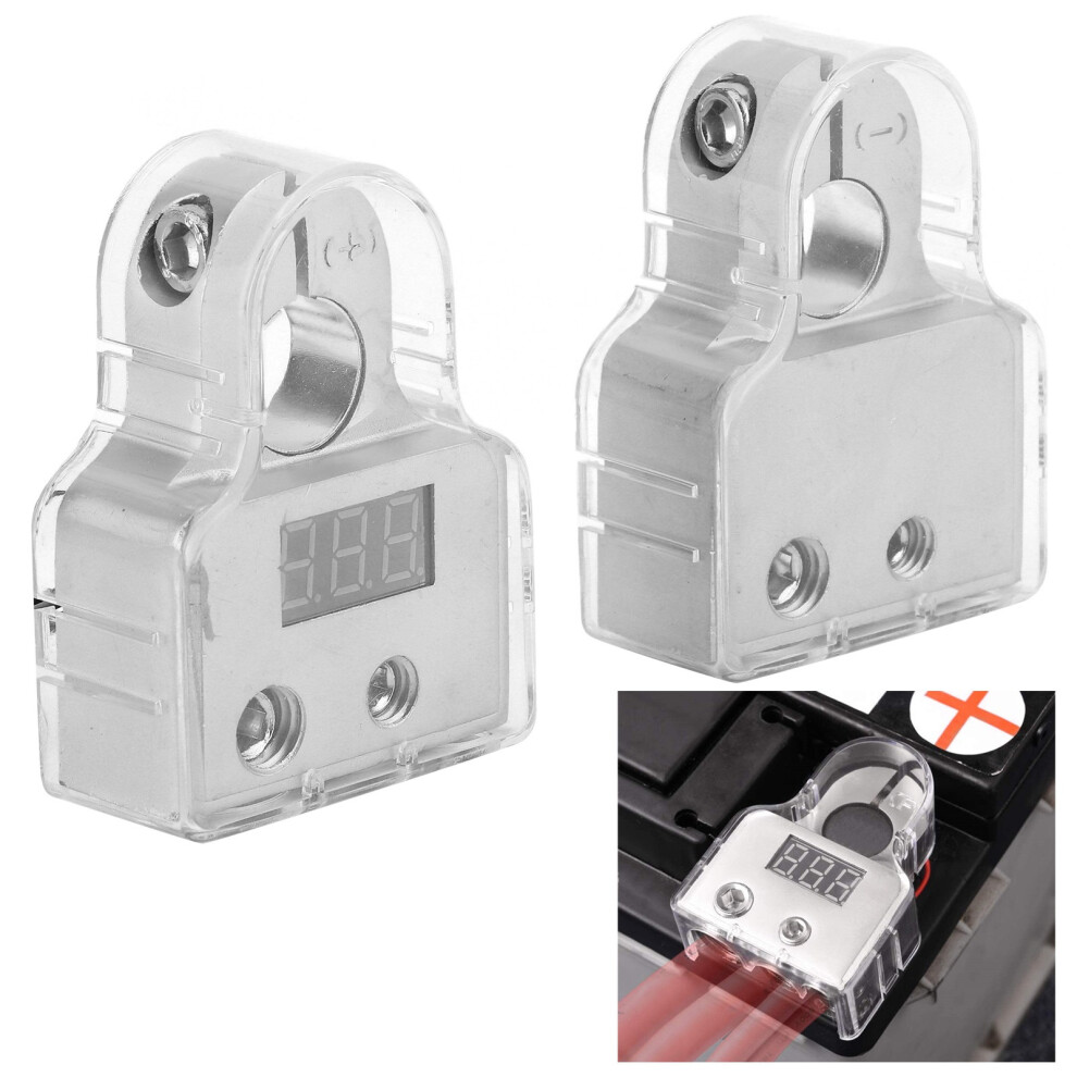 Battery Terminal Connector Pair With Voltmeter 7444352316656