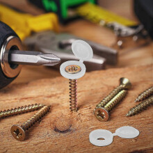 Auto furniture self-tapping screw protection cover (white) 100 pieces - DD01