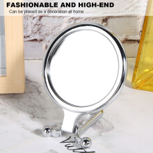 5X Magnifying Folding Cosmetic Mirror - Silver, 7.5cm Diameter