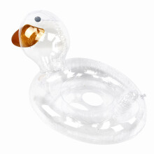 Baby Infant Duck Swim Ring for 0-4 Years, Transparent PVC, 25cm Inner Diameter