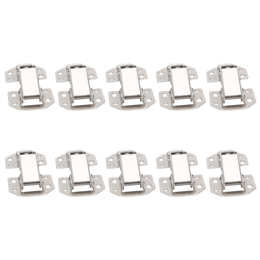 Cabinet Hinges 10Pcs Bridge Shaped No Drilling Cupboard Door Fittings 3In 9411392193491