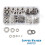 360pcs Stainless Steel Flat Washers Set M2-M10, Assorted Sizes, Storage Box 12