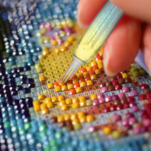 5D Diamond Painting Accessory Set with LED Pen, Mermaid Drill Pen, Replacement Pen Heads - DD01
