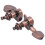 Guitar Locking Tuners Head Knobs 3L/3R Alloy Copper Brass 15