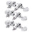 Silver Locking Guitar Tuning Pegs Head Knobs 3L 3R Improved Tuning Stability 7