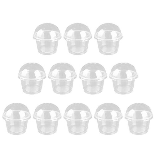20Pcs Transparent Dessert with Sturdy Lids for Kitchen Use 2