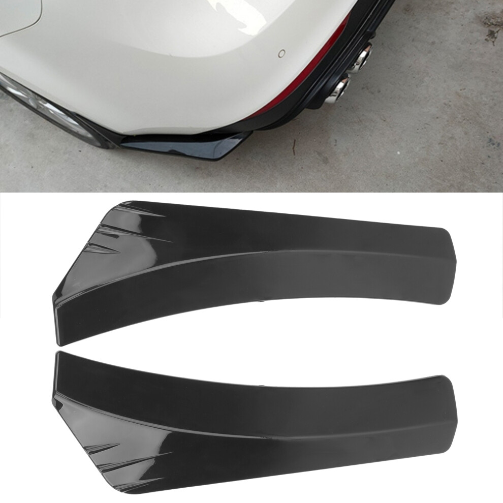 Universal Glossy Abs Bumper Lip 2Pcs Black 7293282810488