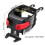 Universal Car Cup Holder Organizer Red 10x8.5x5.8cm Plastic 5