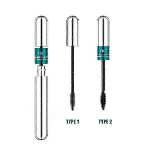 QIC Mascara 4d Slender Thick Make-up Two Brush Heads In 2