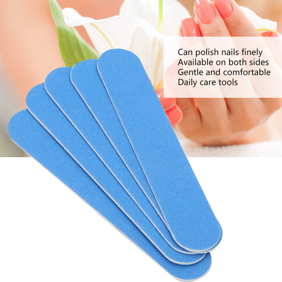 Blue 100Pcs Nail Buffers Double Sided Sanding And Polishing Files For Manicure