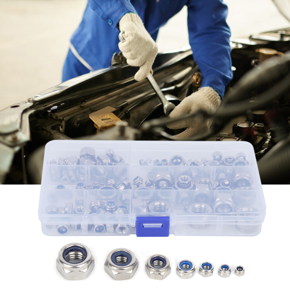165Pcs M3-M12 Lock Nut Assortment Box 7444352319596
