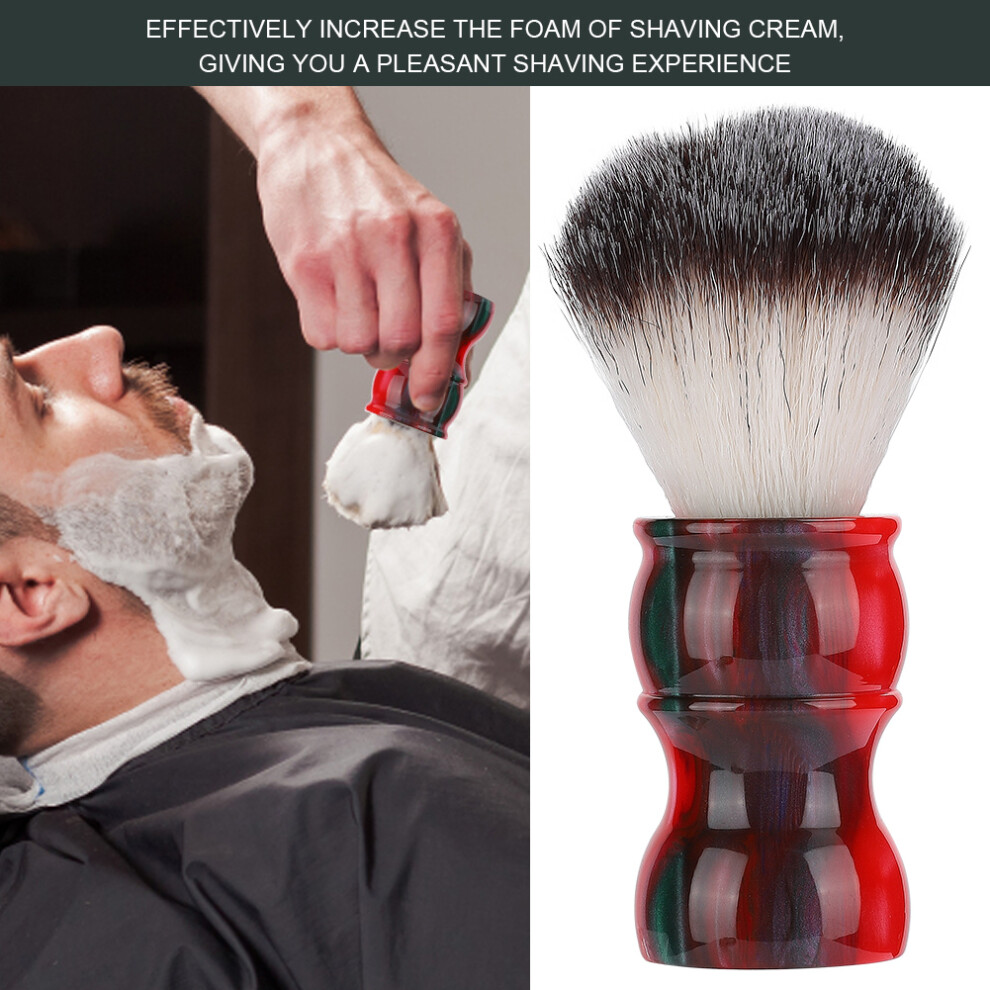 Professional Beard Shaving Brush Nylon Resin Facial Hair Cleaning Tool for Barber & Home