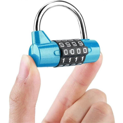 4 Digit Code Padlock, Gym Locker Lock, Resettable Heavy Duty Lock, 54mm/2.13 Inch, Resettable - RiRi 1
