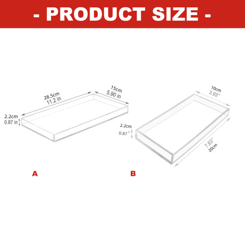 Durable Handmade Acrylic Bathroom Storage Tray for Soap-S 2