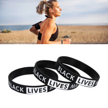 3pcs Black Lives Matter Silicone Wristbands Inspirational Accessories
