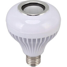 LED Music Light Bulb with Built in Bluetooth Speaker, Multiple Color APP Dual Control Smart Bulb, 12
