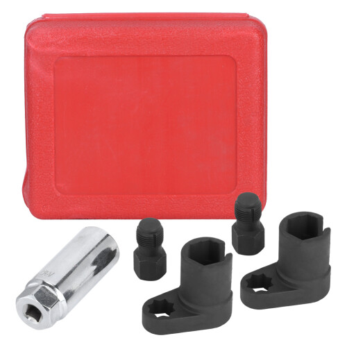 5pcs 22mm/7/8in Oxygen Sensor Socket Wrench Set Chrome Vanadium Steel 2