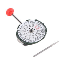 Quartz Female Watch Movement for 2035/2105 with Double Calendar, Alloy, 26mAh